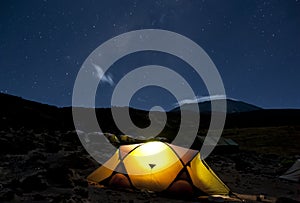 Camping under the stars Kilimanjaro