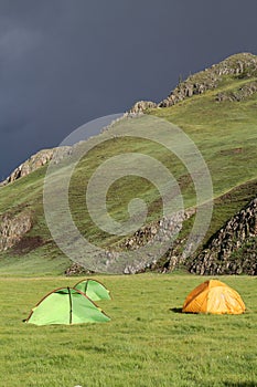 Camping under the storm