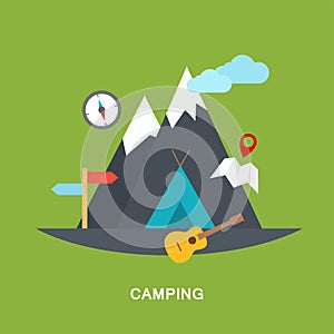 Camping vector