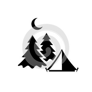 Camping vector pictogram