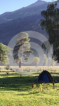 Campinglife in the mountains.