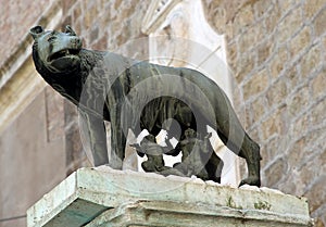 Campipdoglio Rome, the Capitoline Wolf with the twins