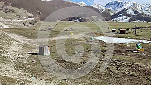 Campitello Matese - Panoramica della piana dal parcheggio degli impianti sci