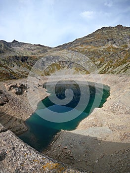 Campliccioli and Cingino mountain lake hiking trail located in Antrona valley, Piedmon, Italy