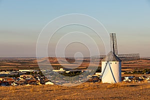 Campo de Criptana windmill standing over La Mancha landscape