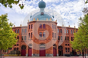 Campo Pequeno front exterior view in Lisbon Portugal photo