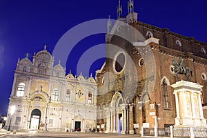 Campo San Giovanni e Paolo at night