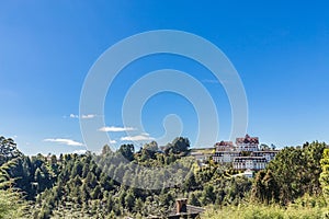 Campos do Jordao, Brazil. Tipical building construction at the c