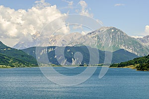 Campotosto Lake, in Abruzzi (Italy)