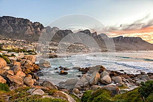 Camps Bay at the sunset, Cape Town, South Africa