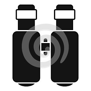 Campsite binoculars icon simple vector. Tourist equipment