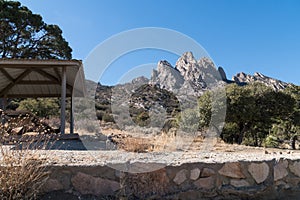 Campsite view at Aguirre Springs, New Mexico.