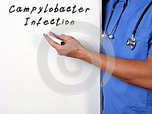 Campylobacter Infection inscription on the piece of paper photo