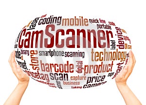 CamScanner word cloud sphere concept