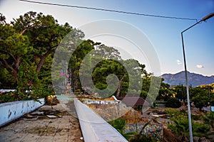 CAMYUVA, KEMER, TURKEY: Abandoned Amusement Park in Holiday Area Eco Dream Club Sea Resort hotel