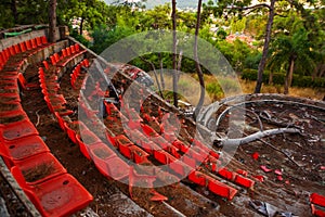 CAMYUVA, TURKEY: Amphitheater on the territory of an abandoned hotel.