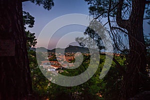 CAMYUVA, TURKEY: Beautiful view of the village of Camyuva in the evening, near Kemer, Antalya province.