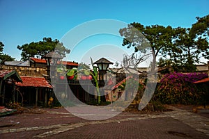 CAMYUVA, TURKEY: The destroyed buildings of the old hotel Holiday Area Eco Dream Club Sea Resort in the forest.