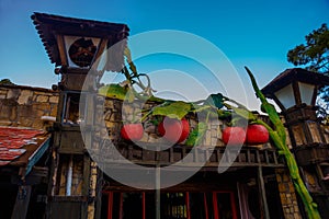 CAMYUVA, TURKEY: The destroyed buildings of the old hotel Holiday Area Eco Dream Club Sea Resort in the forest.