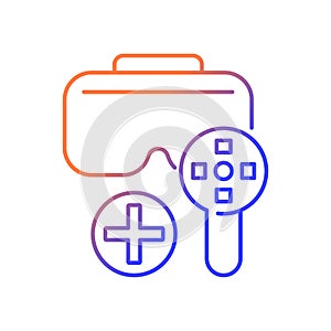 Can be used with game controller gradient linear vector manual label icon