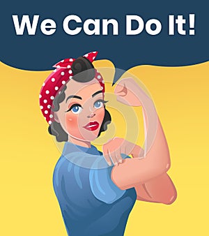 We Can Do It Poster Illustration