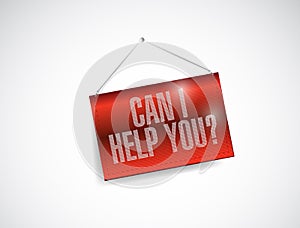 Can I help you hanging banner illustration