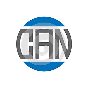 CAN letter logo design on white background. CAN creative initials circle logo concept.