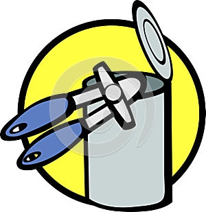 can opener vector illustration