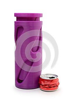 Can press crusher isolated on white