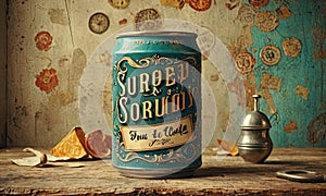 A can of Surpede Sours sits on a table.