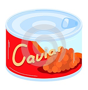 Can and tin, canned food isolated on white, vector illustration. Nutrition in container, metal storage object. Preserve