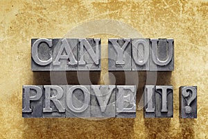 Can you prove it photo