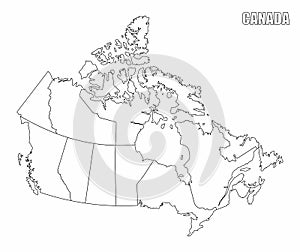 Canada administrative map