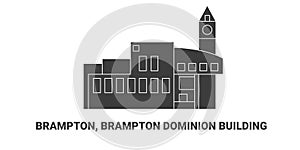Canada, Brampton, Brampton Dominion Building, travel landmark vector illustration