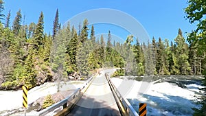 Canada British Columbia The Mushbowl Bridge over the Murtle River