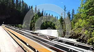 Canada British Columbia The Mushbowl Bridge over the Murtle River