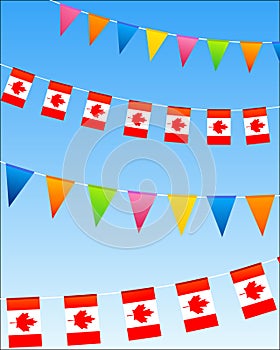 Canada bunting flags