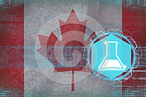 Canada chemistry. Chemical industry concept.