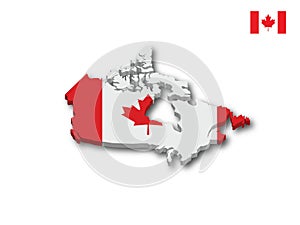 Canada 3d Flag Map