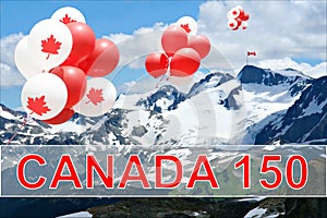 Canada day balloons
