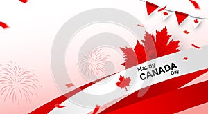 Canada day banner design Vector illustration