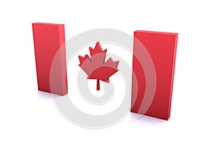 Canada Flag 3D Perspective