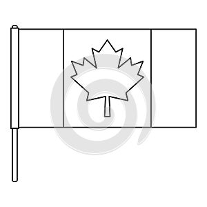 Canada flag icon, outline style