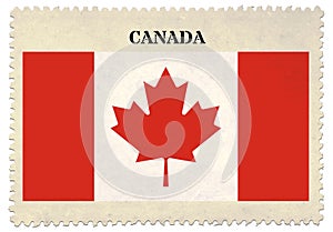 Canada flag Postage stamp