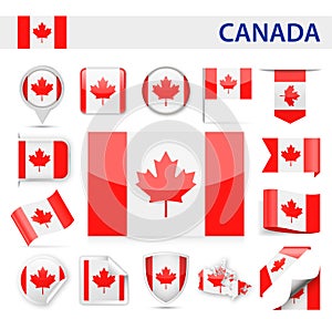 Canada Flag Vector Set