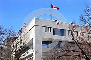 Canada Flags Embassy Pennsylvania Ave Washington DC