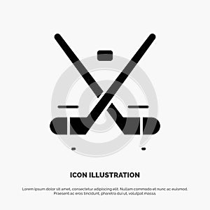 Canada, Game, Hockey, Ice, Olympics solid Glyph Icon vector