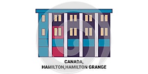 Canada, Hamilton,Hamilton Grange travel landmark vector illustration