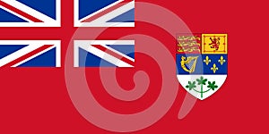 Canada historical flag 1921 - 1957, red ensign, illustration