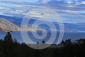 Canada lake and mountains postcard- Okanagan Valley, BC tourism